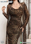 Leopard Sheer Lingerie Set Code 1069 | طقم لانجري ليوبارد شفاف