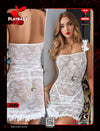 White Sheer Lace Lingerie | لانجري أبيض دانتيل شفاف