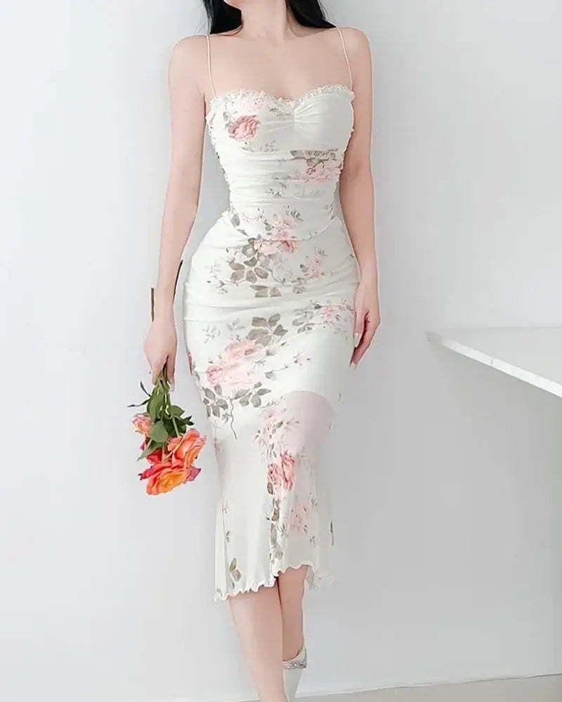 FLORAL BODYCON DRESS - Divarouj