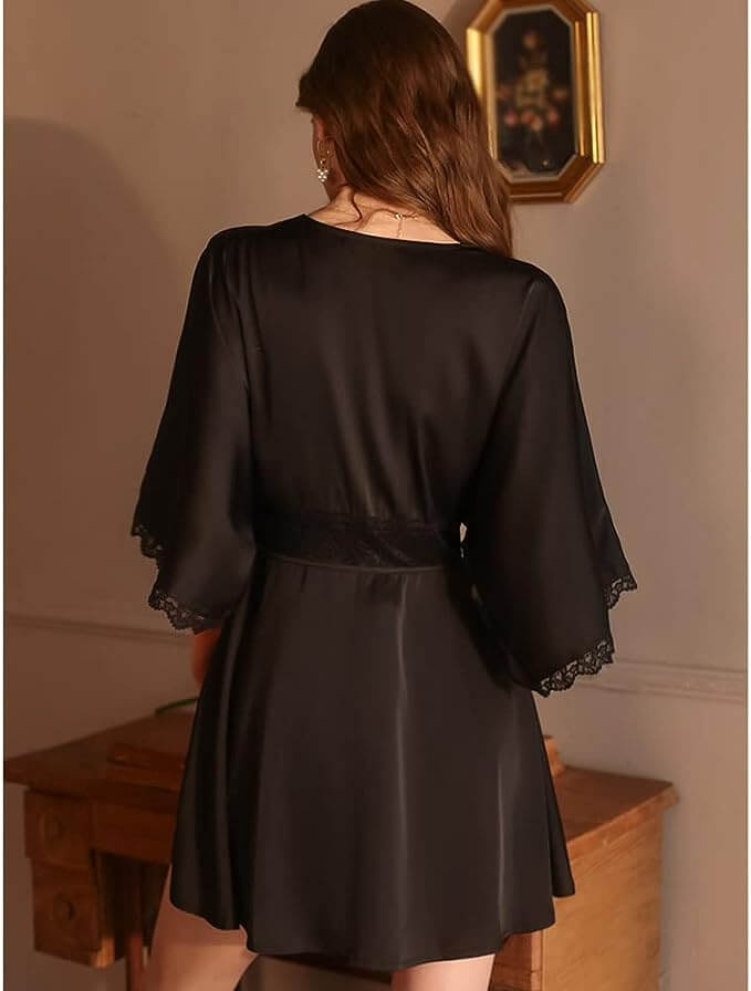 CEETY Pajamas Nightgown Bathrobe Dress Summer Underwear Lace Pajamas Female Robe Sling Pajamas Set - Divarouj