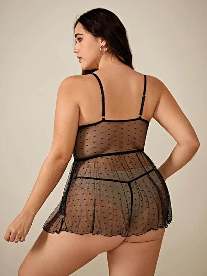 لانجري سكسى لانجري مثير بيبي دول قصير بلاى سوتس شفاف قميص نوم حريمى مقاس كبير - Divarouj