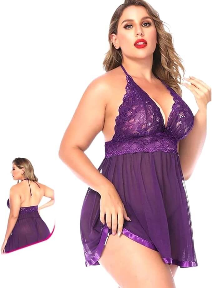 Sexy Big Size Short Sleepwear Lingerie - Divarouj