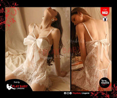 Elegant See-through Lace Exquisite Embroidery Sexy Babydoll - Divarouj