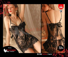 Elegant See-through Lace Exquisite Embroidery Sexy Babydoll - Divarouj