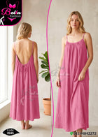 Cotton Maxi Homewear Dress Code 2045 | فستان بيت قطن طويل