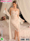 White Transparent Lace Night Dress | قميص نوم أبيض دانتيل شفاف
