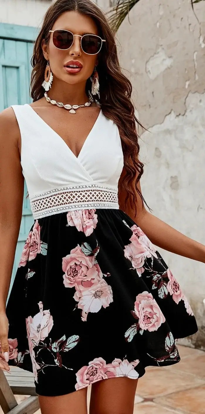 Floral Cotton Dress - Divarouj