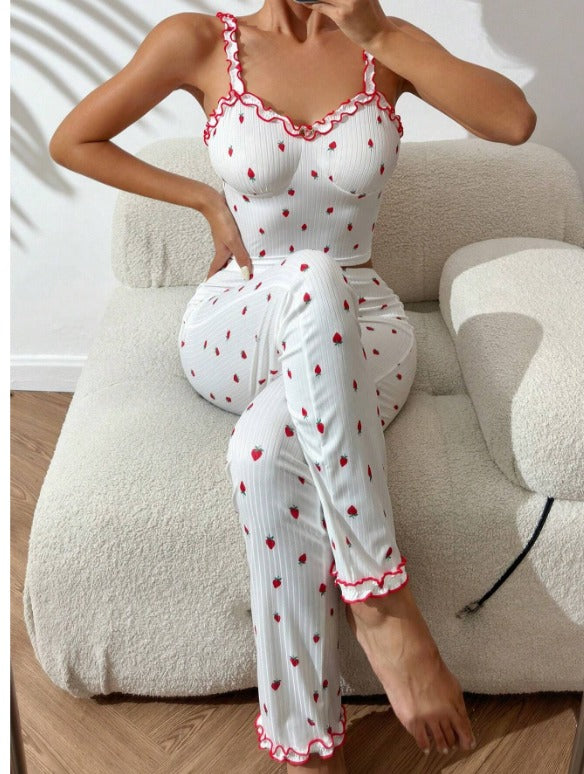 بيجامة حمالة قطعتين كود 694 | Free Size 55-80 KG | Divarouj
