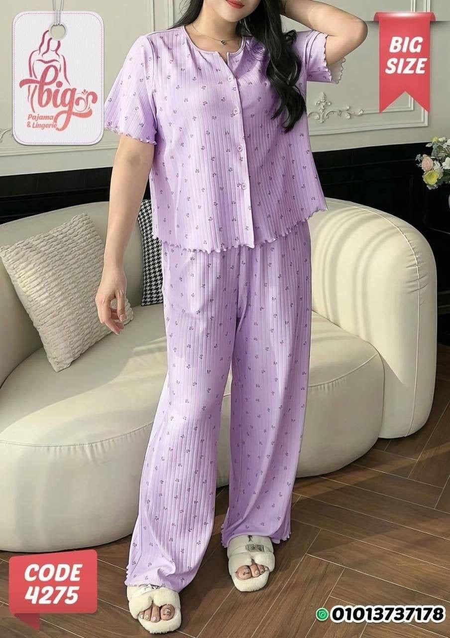 بيجامة بنفسجي Big Size 85-120 kilo - Code 4275