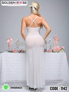 White Lace Long Lingerie Dress Code 1142 | فستان لانجري طويل أبيض بدانتيل