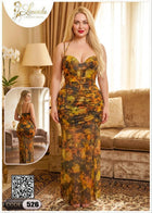 Tie Dye Maxi Homewear Dress Code 526 | فستان بيت طويل تاي داي