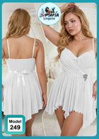 قميص نوم حريمي Free Size قصير غير متماثل – موديل 249