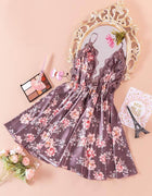 Short Satin Lingerie Dress | لانجيري ستان قصير