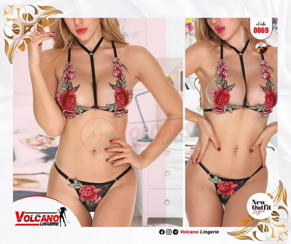 Women Fashion Woman Lingerie Set Lace Bodysuit Underwear Embroidered Floral - Divarouj