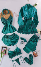 بيجامة ستان 10 قطع | Free Size 55-85 KG | Divarouj