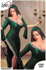 Lycra open side dance abaya