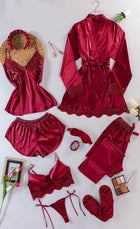 بيجامة ستان 10 قطع | Free Size 55-85 KG | Divarouj