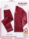 Two-piece satin pajama for men