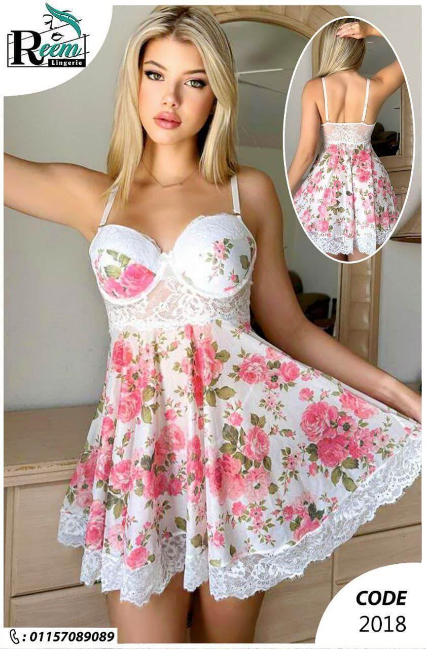 Sexy Lingerie Flower Lace Temptation Low Back Pajamas Night Dress For Women