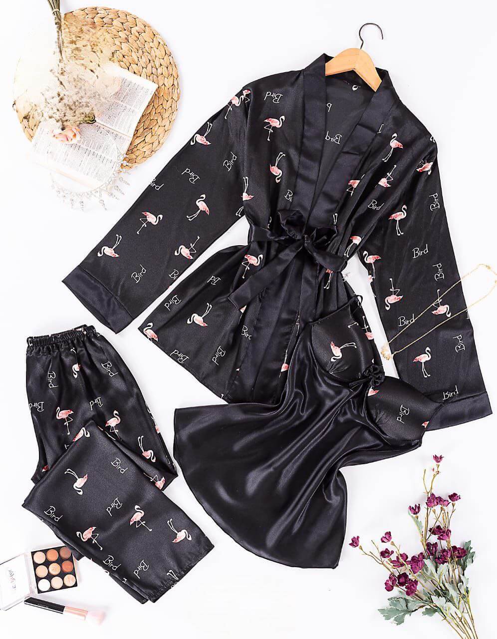 بيجامه ستان 3 قطع