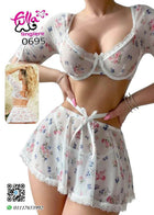 Floral Open-Back Babydoll Lingerie | بيبي دول لانجري فلورال بظهر مفتوح