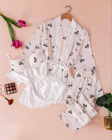 طقم بيجامات ستان مثير للنساء ، ملابس نوم ، ملابس نوم ، ملابس داخلية ، صيف ، روب ساتان ، شورتات ، بدلة بيجامات ، ملابس ملابس منزلية ، 3 قطعة