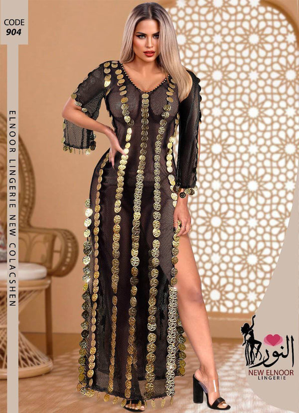 Belly dance abaya made of chiffon