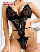 Women's One Piece Harness Lingerie Teddy Bodysuit Cut Out Lace Exotic Lingerie Bodysuit