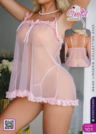 فستان لانجري دانتيل بيبي دول – كود 101 | Free Size 50-80 KG