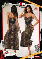 🐆 فستان لانجري بطبعة ليوبارد جذابة – كود B682 🐆