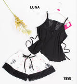 🌸 طقم شورت قطني ناعم – موديل 9155 | Lingerie