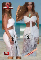 🤍 White Lace Two-Piece Set – Model N508