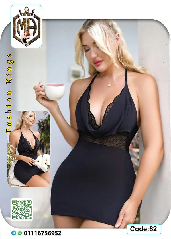 🖤 Elegant Black Mini Lingerie Dress – Classy Sexy | Fashion