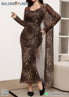 Leopard Sheer Lingerie Set Code 1069 | طقم لانجري ليوبارد شفاف