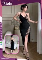 فستان لانجري أسود دانتيل | Free Size 50-80 KG | Divarouj