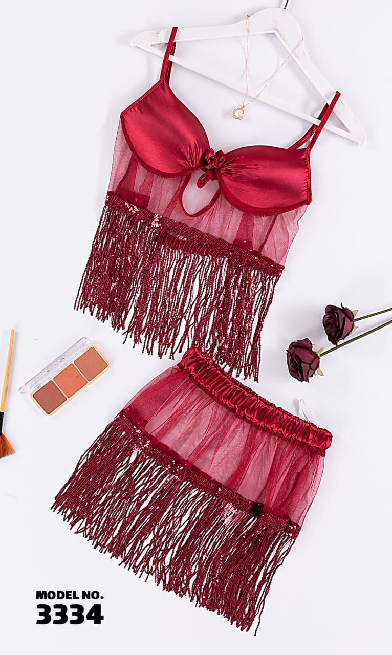 ✨ Model 3334 – Sensual Fringe Lingerie Set