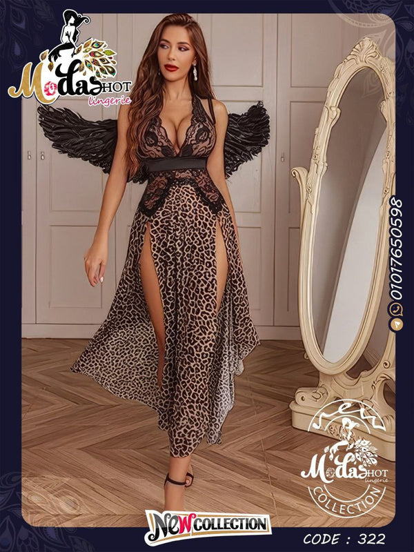 Hot Lingerie – Leopard Lace Nightdress | Code 322