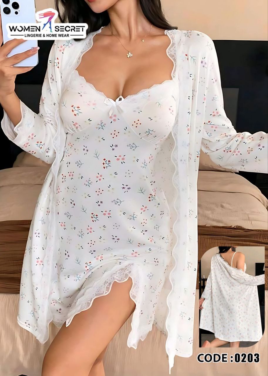 🌸 Women Secret 2-Piece Sleepwear Set – Model 0203