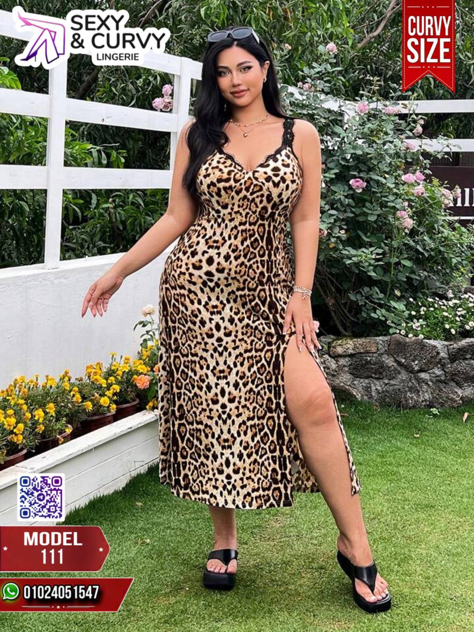 Leopard Print Curvy Lingerie big size Dress – Model 111
