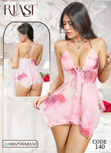 Pink Floral Babydoll – Code 140 | RLAST Lingerie