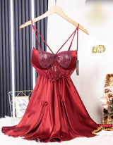 Elegant Satin Nightdress with Sequin Bust – Shanti Lingerie 4199