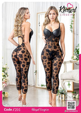 Lingerie – Black Floral Mesh Bodysuit