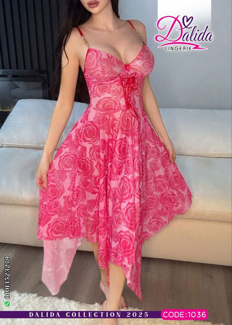 Lingerie – Red Rose Sheer Nightdress