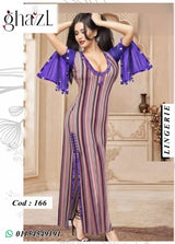 عباية رقص شرقي ستريتش بخطوط جذابة – تصميم استعراضي أنثوي