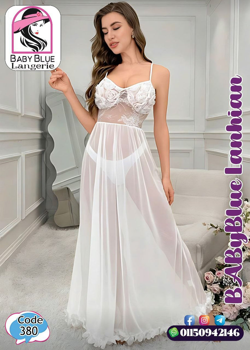 white long nightgown Lingerie | Code 380 ✨