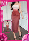 Red Gradient Maxi Dress | فستان أحمر متدرج طويل