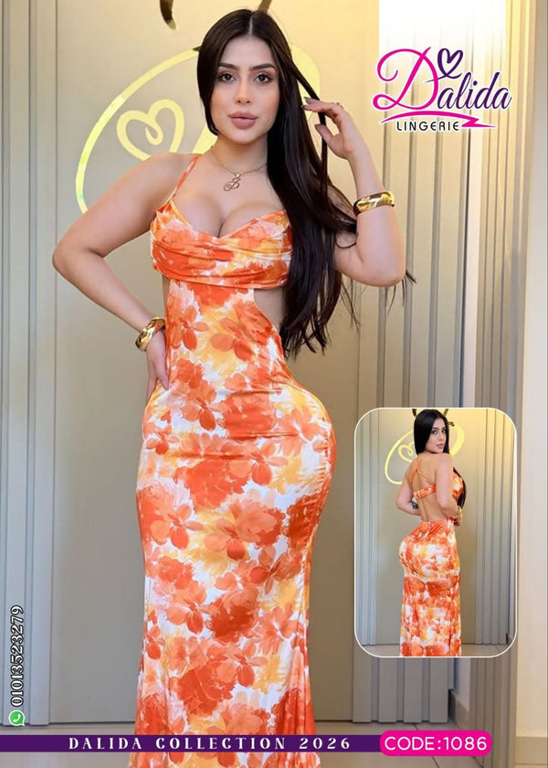 Floral Backless Maxi Dress