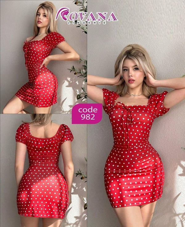 Red Polka Dot Mini Dress
