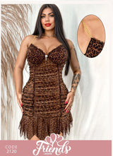 Wild Leopard Glam Night Dress