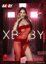 ✨ Off-Shoulder Sheer Ruffle Lingerie Dress